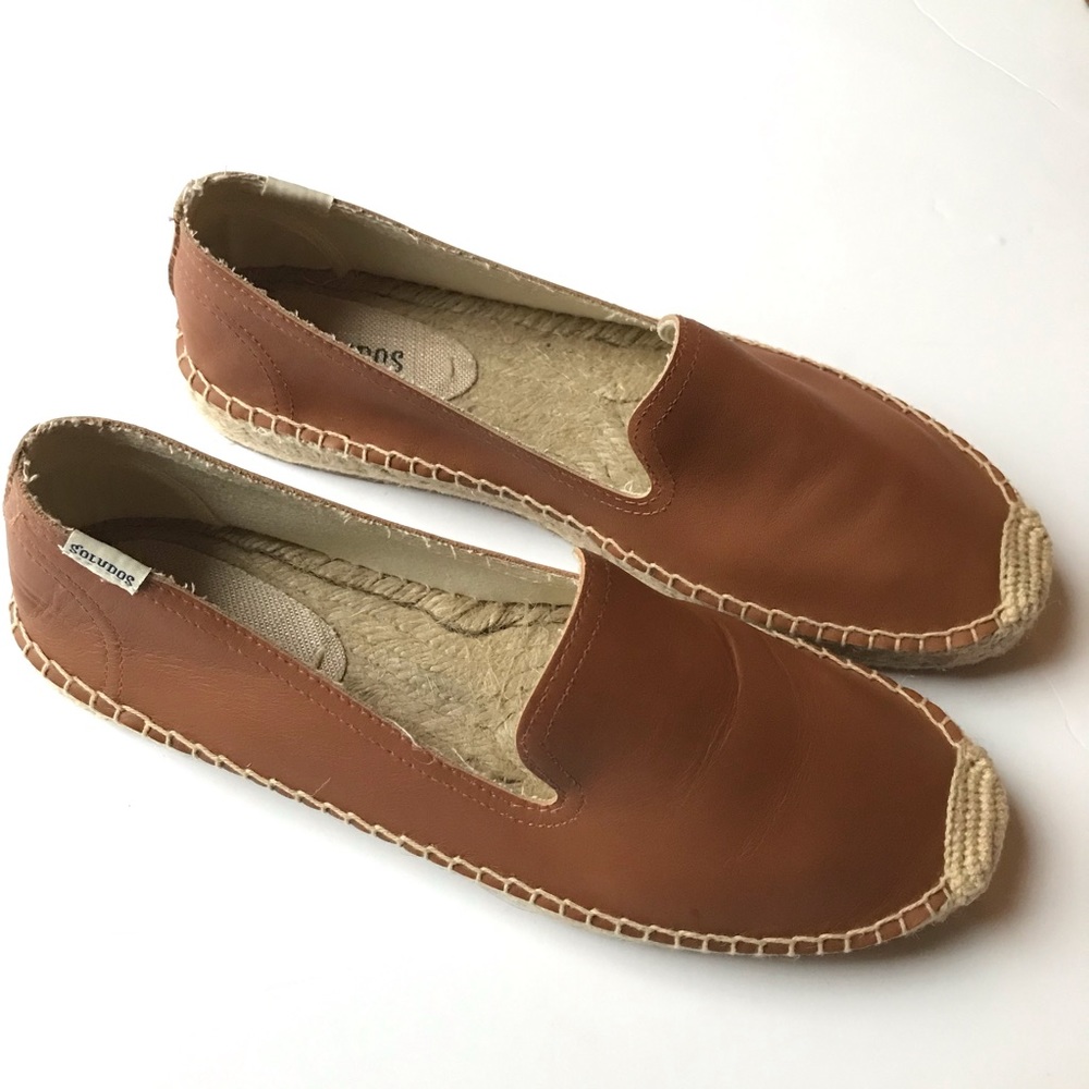 NEW Soludos Tan Leather Espadrilles sandals - Picture 2 of 4